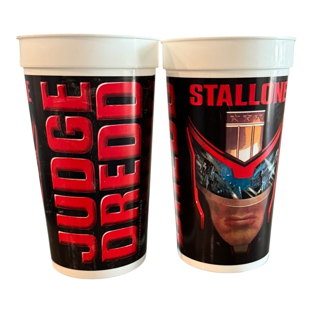 Vintage Judge Dredd Sylvester Stallone Movie Promo‎ Cup 1995 Collectible RARE